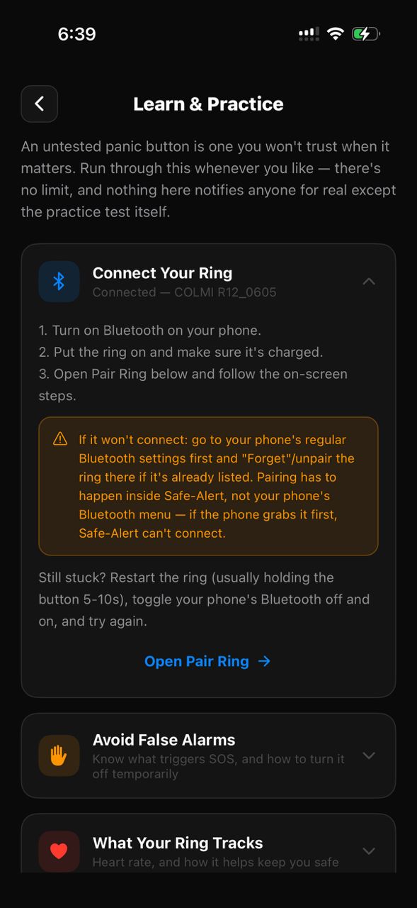 Connect ring screen