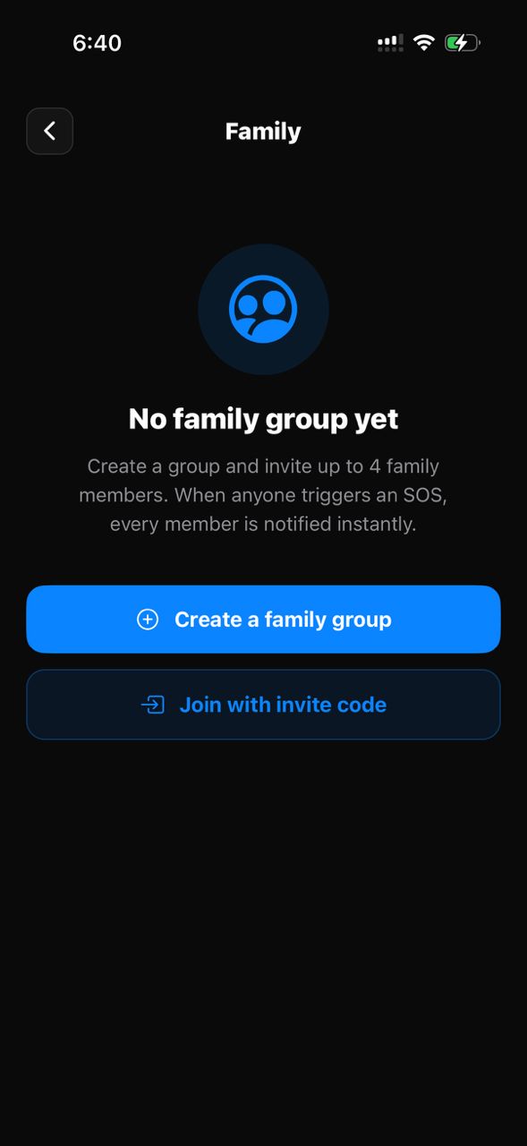 Family circle members and invite code