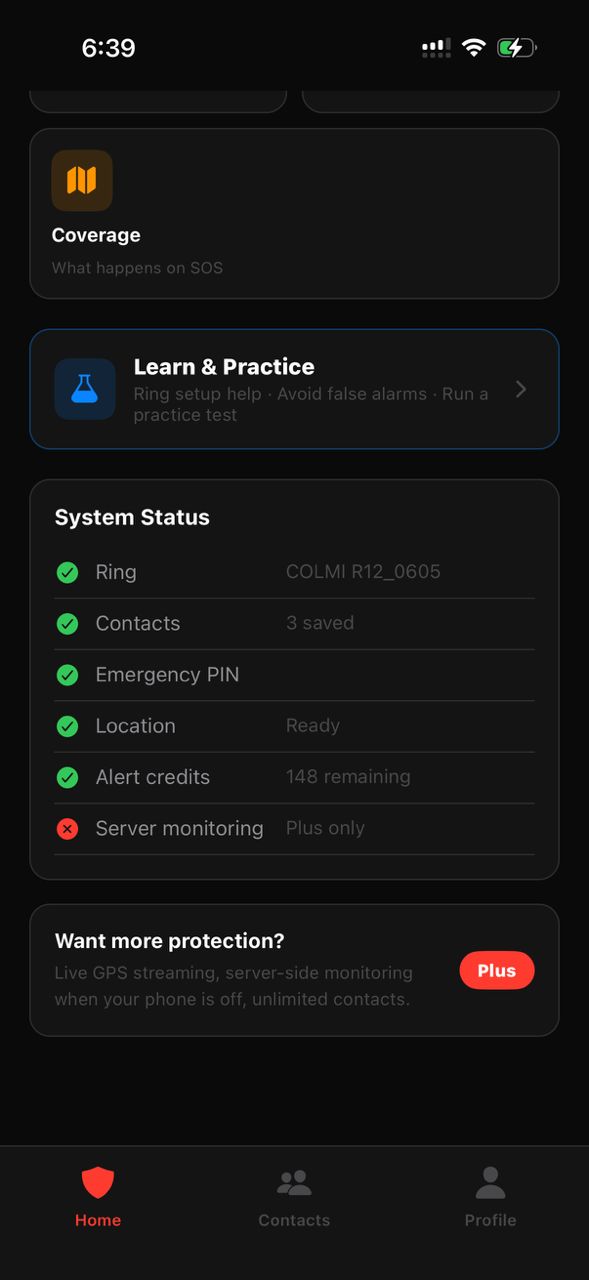 System Status readiness checklist
